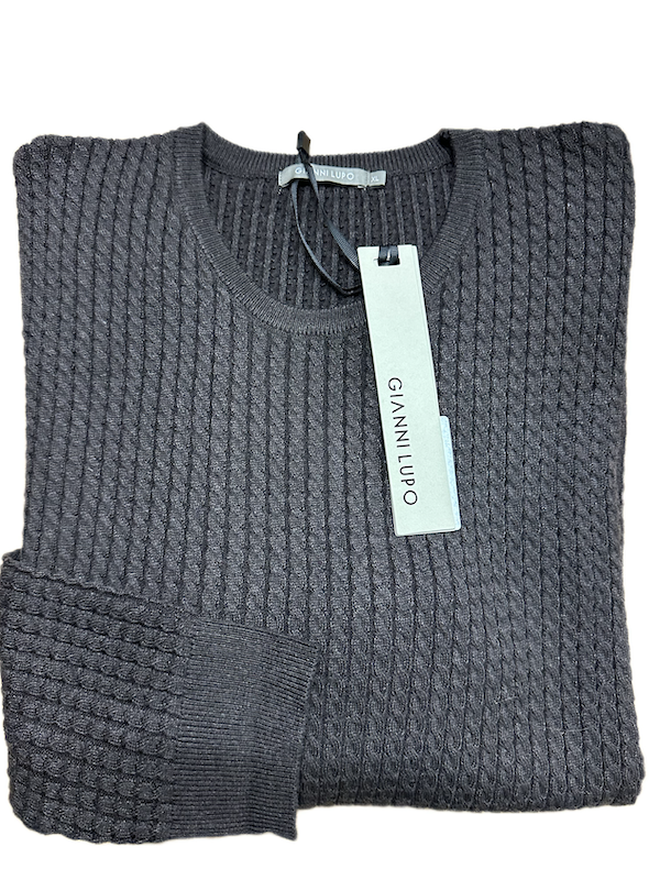 SOLO TG.  XL e XXL - Maglia Girocollo - GIANNI LUPO  Invernale - Marrone