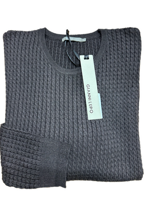 SOLO TG.  XL e XXL - Maglia Girocollo - GIANNI LUPO  Invernale - Marrone GL544S