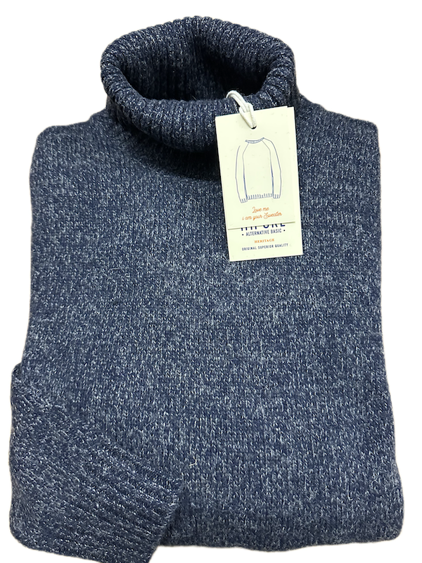 SOLO TG. S, M, L e XL - Maglia Colloalto - IMPURE Invernale - Melange Blu