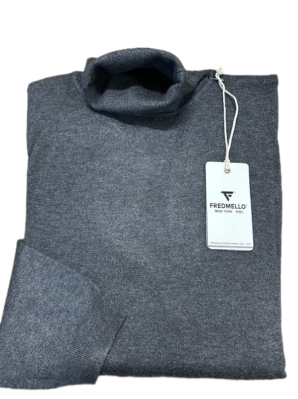 SOLO TG. XXL - Maglia Colloalto - FRED MELLO - Grigio