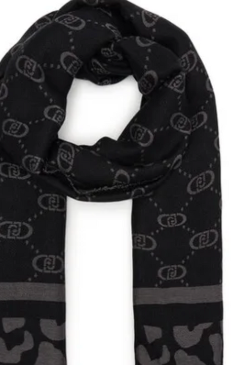 NEW - LiuJo Stola Stampata - 2F5011T0300 - COL. Nero e Argento