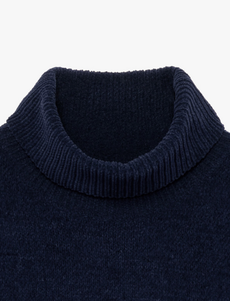 Maglia Collo alto Tessuto Ciniglia Invernale - GIANNI LUPO - Col. Blu GL536S NEW