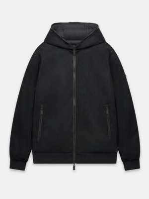 UNITY- Bomber Uomo REVERSIBILE Polar Tricotech a maglia ingegnerizzato - NERO