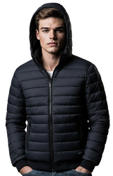 UNITY- Bomber Uomo REVERSIBILE Polar Tricotech a maglia ingegnerizzato - NERO