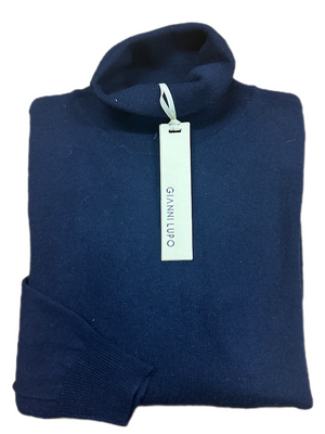 Maglia GIANNI LUPO Invernale - 70%LANA e 30%CASHMERE - BLU