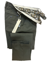 SOLO TG. 44-46 GIANNI LUPO  Pantalone in Cotone Invernale - Slim Fit - Verde