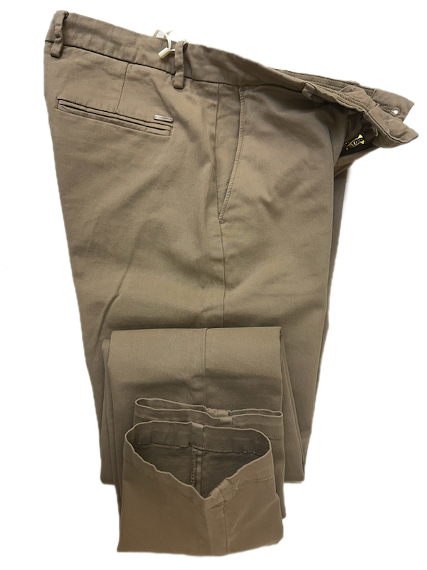 SOLO TG. 46-50-52-56 GIANNI LUPO  Pantalone in Cotone Invernale - Slim Fit - Beige Thaoma