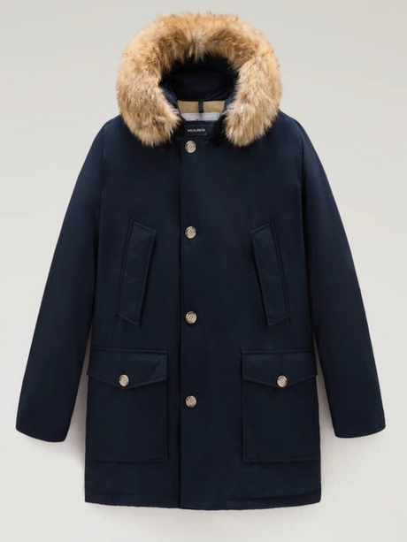 SOLO TG. XXL - WOOLRICH ARCTIC PARKA DF MELTON BLUE WOCPS2880 - Uomo