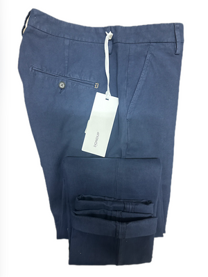 SOLO TG. 35 - DonDup Pantalone Uomo - UP235 - Mod. Gaubert - Blu in MicroFantasia