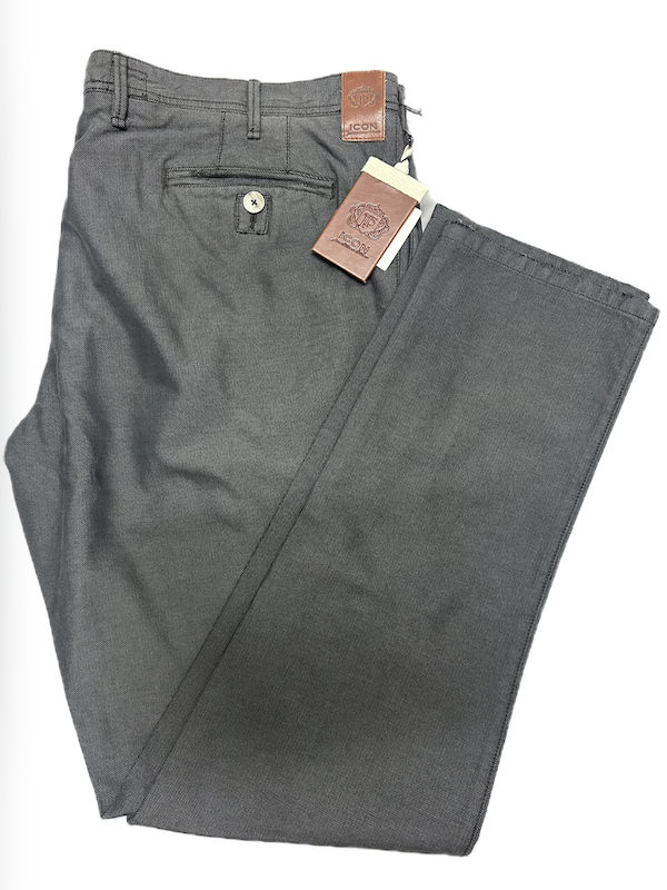 SOLO TG. 58 - ICON SARTORIALE Pantalone Cotone Invernale MicroFantasia