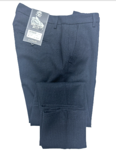 Pantalone da Uomo Tessuto lavorato Invernale - ITALICO - Col. blu SLIM FIT