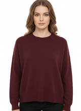 Maglia Over Costine Fin.7 - GRIFFAI DGF5580 - Col. Bordeaux Melanzana