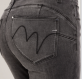 Met Jeans Donna - M7 Giselle - Skinny Fit - Grigio - Vita Medio/Alta