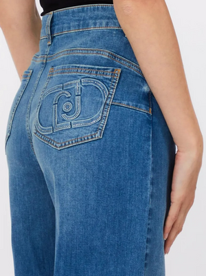 LiuJo - Jeans Lungo Palazzo .UP - Vita Alta -  TA6278 D5047 - NEW Variante Chiara