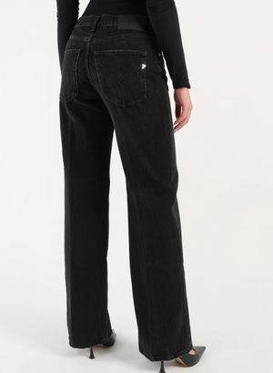 SOLOTG. 25-26-27 , DONDUP Jeans Donna Palazzo con Bottoni Gioiello - ART. DP427B Mod. Jacklyn