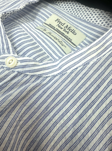 SOLO TG. XL-XXL Fred Mello - Camicia Cotone Leggero Estivo - FM18S01CT  Col. Riga Coreana