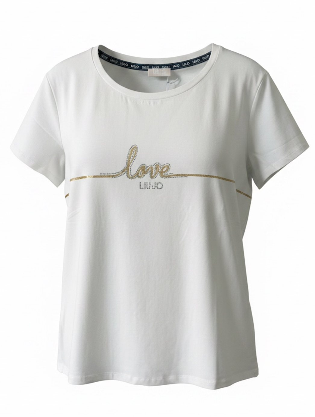 SOLO TG. XL LiuJo - T-shirt in cotone  - TF3295 - Bianca con Stampa