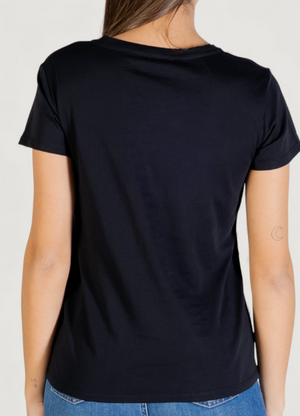 LiuJo - T-shirt in cotone con logo LIUJO - TA6056 - Nera