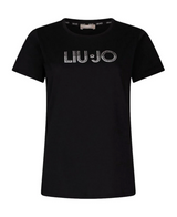 LiuJo - T-shirt in cotone con logo LIUJO - TA6056 - Nera