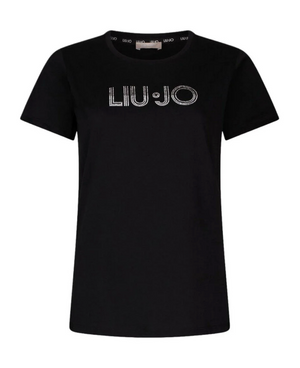 LiuJo - T-shirt in cotone con logo LIUJO - TA6056 - Nera
