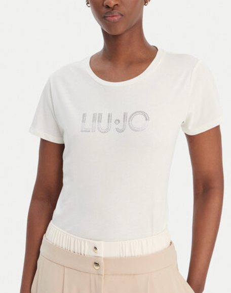 LiuJo - T-shirt in cotone con logo LIUJO - TA6056 - Bianca