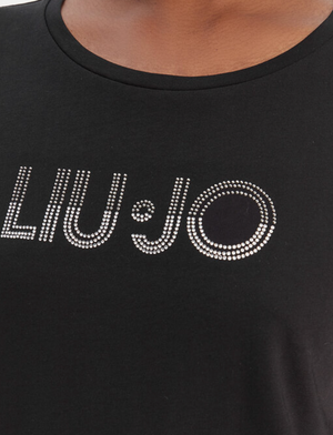 LiuJo - T-shirt in cotone con logo LIUJO - TA6056 - Nera