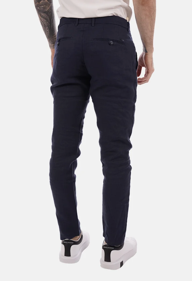 GIANNI LUPO - Pantalone Super Leggero  GL5151 - Colore BLU Slim Fit