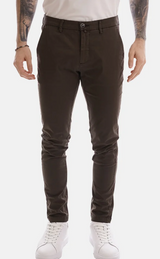GIANNI LUPO - Pantalone Super Leggero  GL5151 - Colore COFFEE Slim Fit