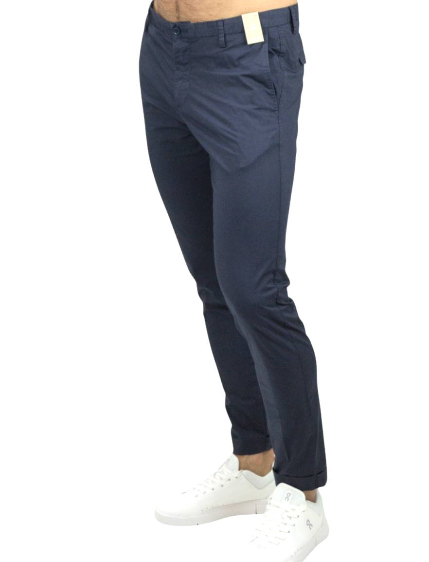 SOLO TG. 46-50-52-54 , AT.P.CO  Pantalone in Cotone - Slim Fit - BLU