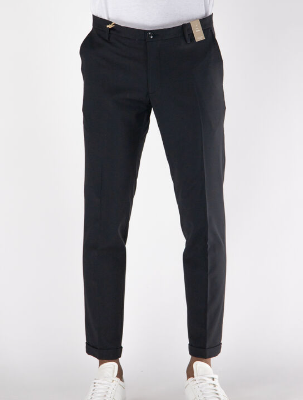 SOLO TG. 46-48-54-56 , AT.P.CO  Pantalone in Cotone - Slim Fit - NERO
