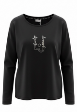 SOLO Tg. L - LiuJo - T-shirt in cotone con logo LIUJO - TF5169 - Nero