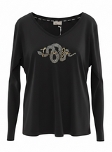 SOLO Tg. XS - LiuJo - T-shirt in cotone con logo LIUJO - TF3284 - Nero