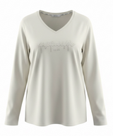 SOLO TG. M-L-XXL - LiuJo - T-shirt in jersey di cotone - Art: TF5169 JS003 - Col. Panna