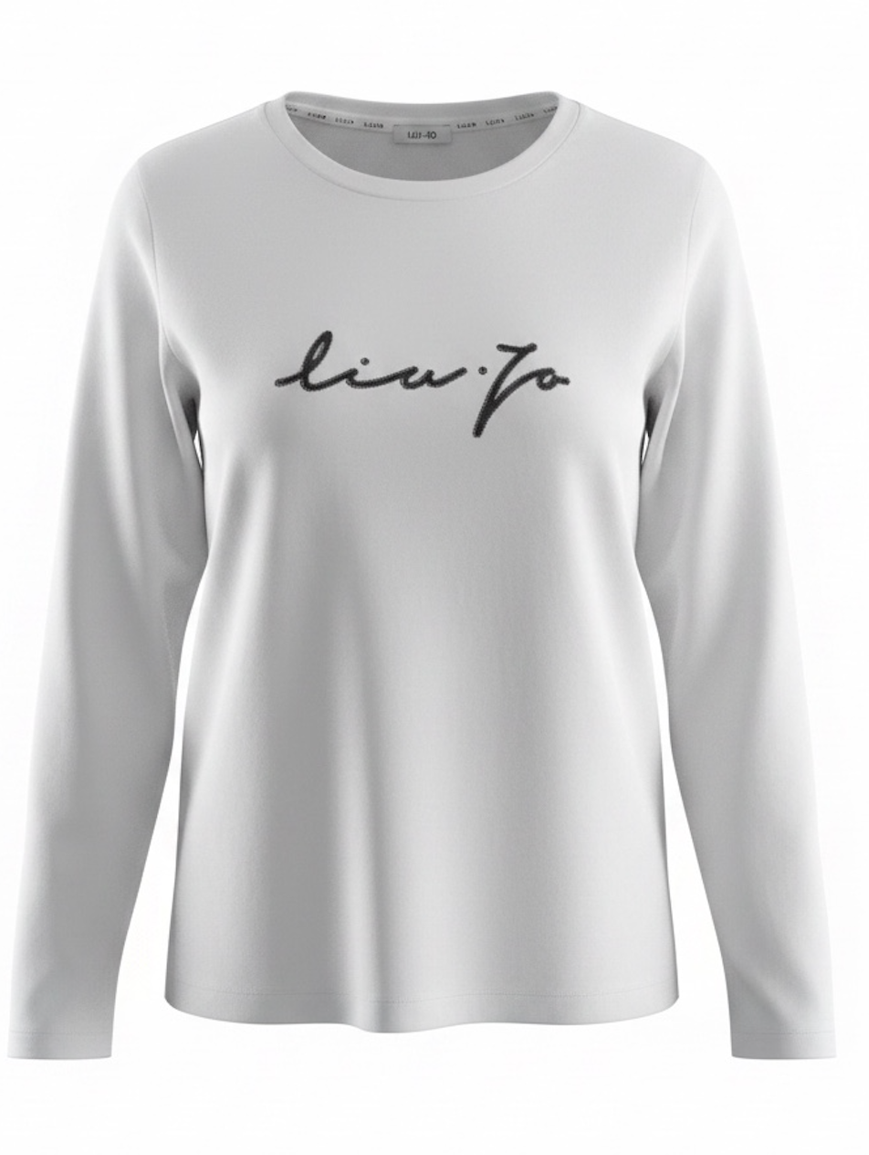 SOLO TG. XL-XXL - LiuJo - T-shirt in jersey di cotone - Art: TF4077 - Col. Bianco