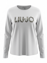 SOLO TG. L - LiuJo - T-shirt in jersey di cotone - Art: WF1566 - Col. Bianco