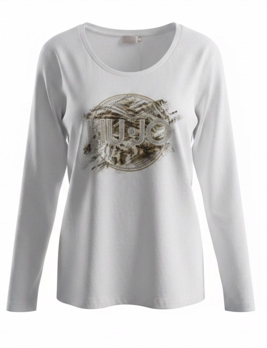 SOLO TG. L - LiuJo - T-shirt in jersey di cotone - Art: WF4569 - Col. Bianco