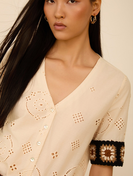 MEISIE - Camicia Fantasia 100%Cotone - M05B70IVY