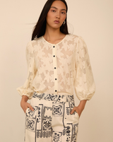 MEISIE - Camicia Manica Ampia Fantasia  - M05B71IVY