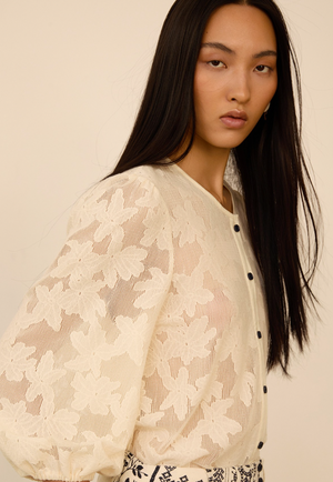 MEISIE - Camicia Manica Ampia Fantasia  - M05B71IVY