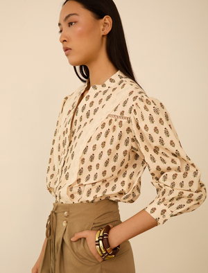 MEISIE - Camicia Manica Ampia Fantasia  - M120B01IVY