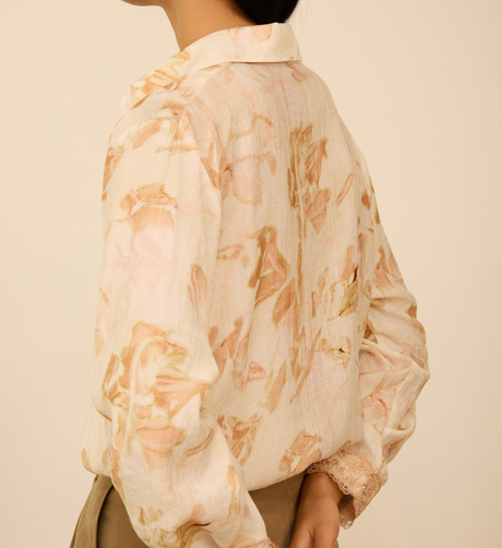 MEISIE - Camicia Manica Ampia Fantasia  - M125B03NUT