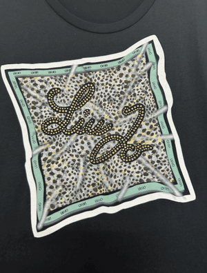 SOLO TG. XS - LiuJo - T-shirt in jersey di cotone - Art: WF2548 JS923 - Col. Nero