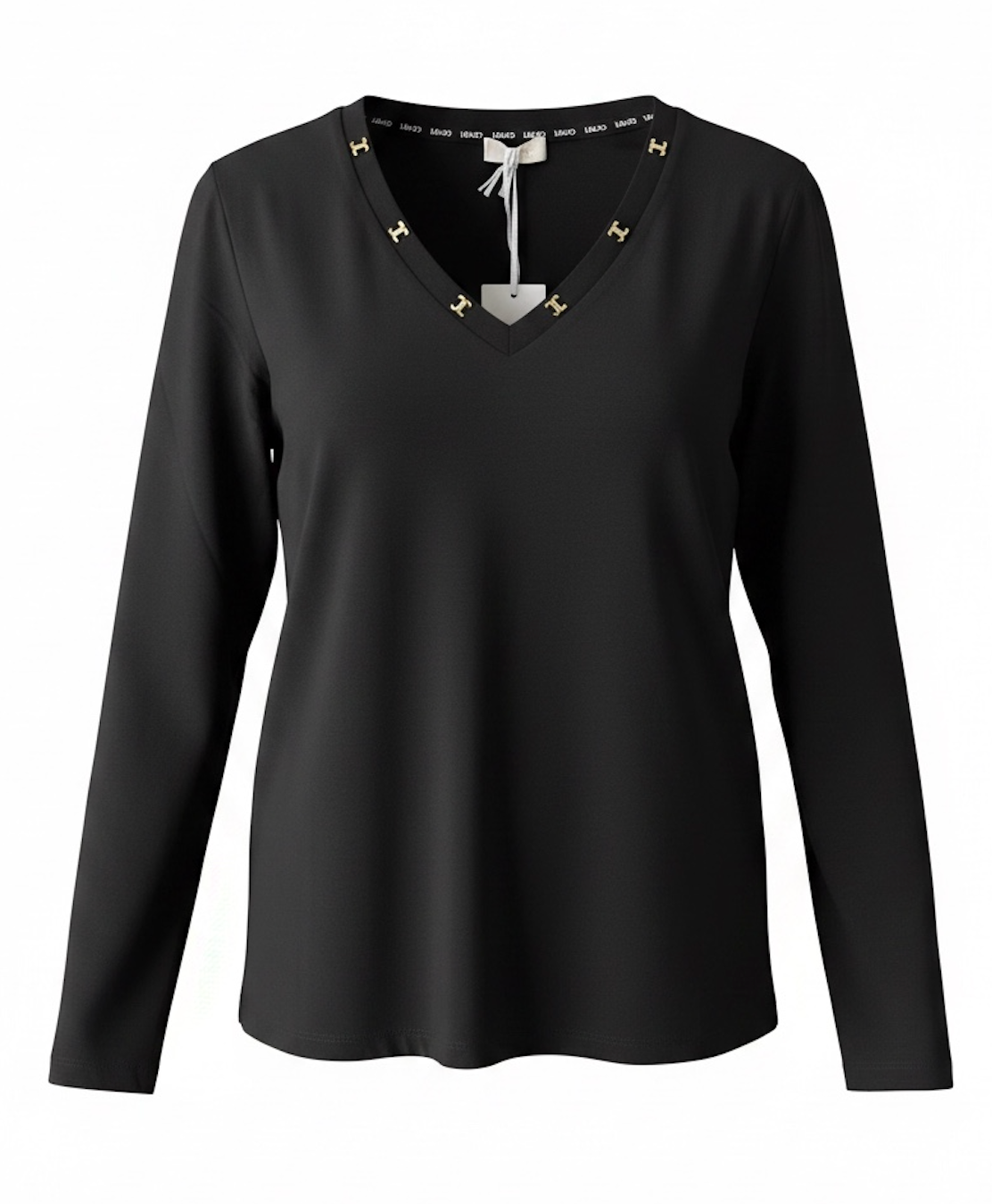 SOLO Tg. XS - LiuJo - T-shirt in cotone con logo LIUJO - TF3107 - Nero