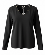 SOLO Tg. XS - LiuJo - T-shirt in cotone con logo LIUJO - TF3107 - Nero
