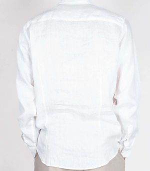 SOLO TG. S-L-XL - Lupo - Camicia Lino Coreana - Col. Bianco